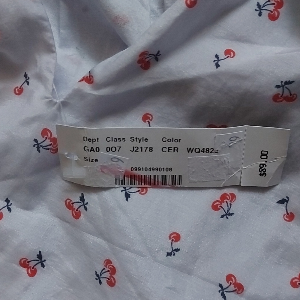 J. Crew tie-neck top in cherry print - Picture 7 of 9